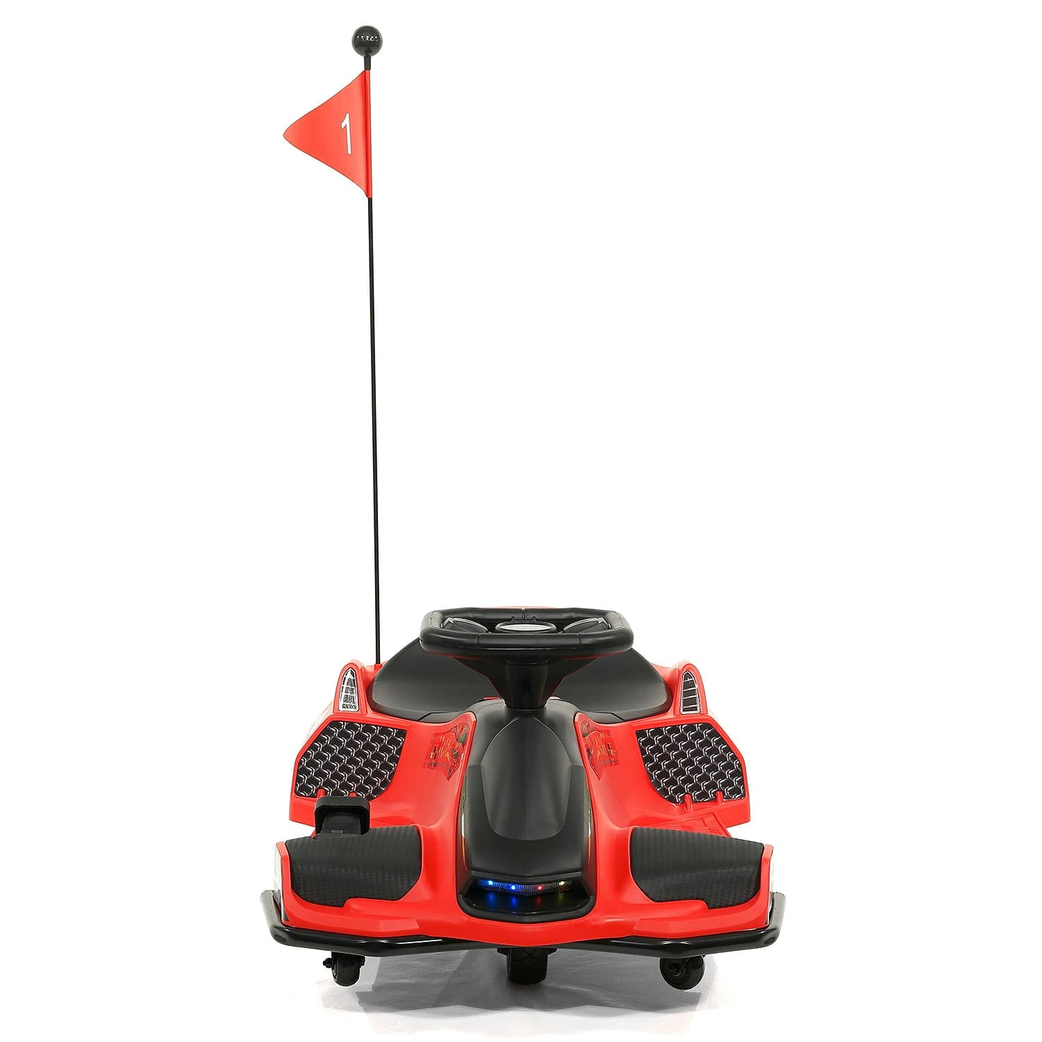Red Rocket Drifter Go Kart Unleash Thrilling 360 Spins 24V Adventure Ride on Fun for Kids